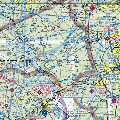 Lynch's Landing Airport (MD61) VFR Sectional  Gaming Mouse Pad