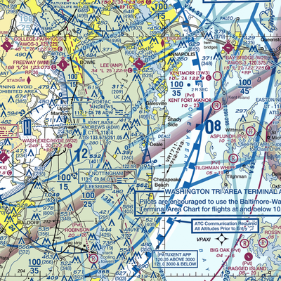 Deale Airport (MD22) VFR Sectional  Gaming Mouse Pad