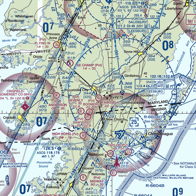 Fair's Airport (MD00) VFR Sectional  Gaming Mouse Pad