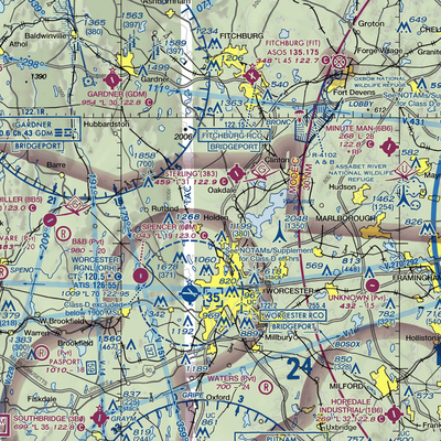 Marshall's Airport (MA16) VFR Sectional  Gaming Mouse Pad