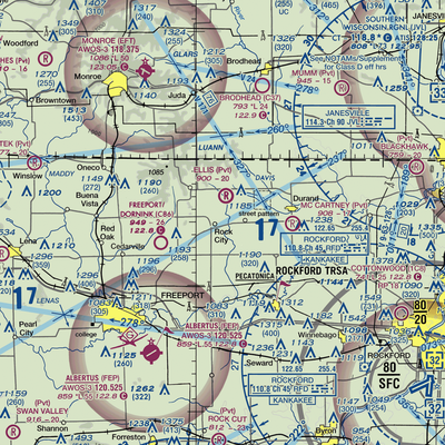 Hillman Airport (LL91) VFR Sectional  Gaming Mouse Pad