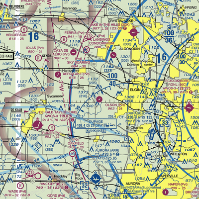 Olson Airport (LL53) VFR Sectional  Gaming Mouse Pad