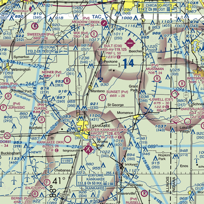 Sunset Acres Airport (LL24) VFR Sectional  Gaming Mouse Pad