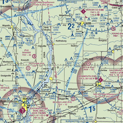 Meyer Airport (LL23) VFR Sectional  Gaming Mouse Pad