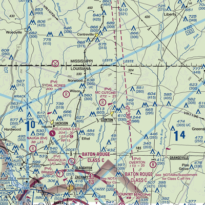 Mc Cutcheon Field (LA83) VFR Sectional  Gaming Mouse Pad