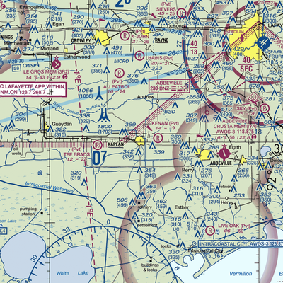 Cheneyville Airport (LA81) VFR Sectional  Gaming Mouse Pad