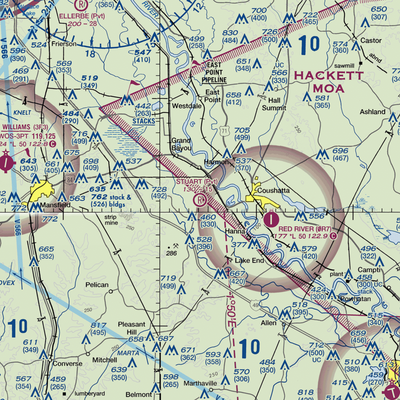 Stuart Airstrip (LA51) VFR Sectional  Gaming Mouse Pad