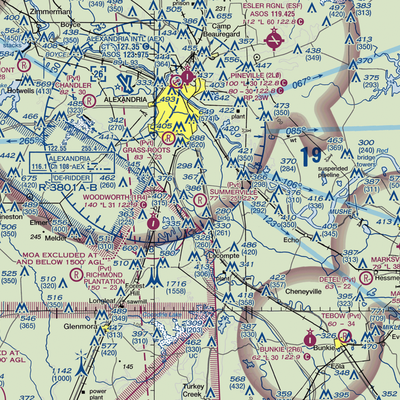 Summerville Airstrip (LA35) VFR Sectional  Gaming Mouse Pad