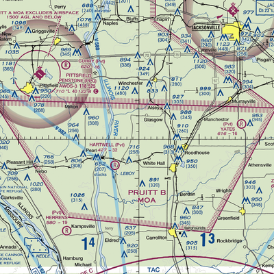 Newton Airport (IS85) VFR Sectional  Gaming Mouse Pad