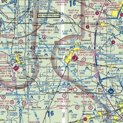 Uncle Chuck's Airport (IS80) VFR Sectional  Gaming Mouse Pad