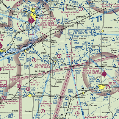 Morton Airport (IS55) VFR Sectional  Gaming Mouse Pad