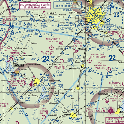 Mc Christy Airport (IS54) VFR Sectional  Gaming Mouse Pad