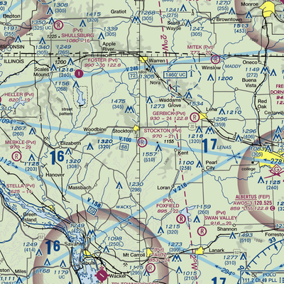 Stockton Airport (IS37) VFR Sectional  Gaming Mouse Pad