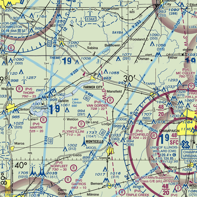 Niklaus RLA Restricted Landing Area (IS26) VFR Sectional  Gaming Mouse Pad