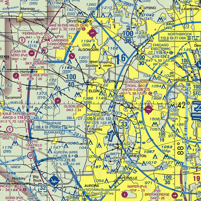 Turner Seaplane Base (IS23) VFR Sectional  Gaming Mouse Pad