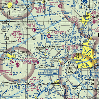 Carlson RLA Restricted Landing Area (IS19) VFR Sectional  Gaming Mouse Pad