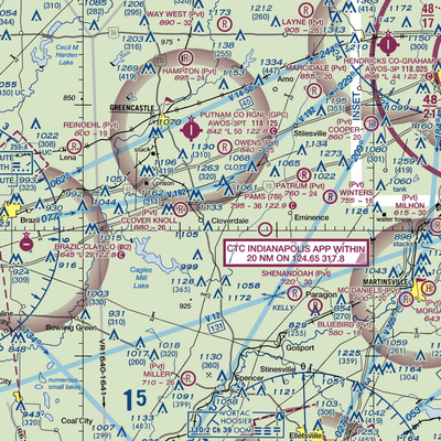 Sanders Gyroport Airport (IN88) VFR Sectional  Gaming Mouse Pad