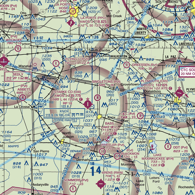 Singleton's Landing Strip (IN87) VFR Sectional  Gaming Mouse Pad