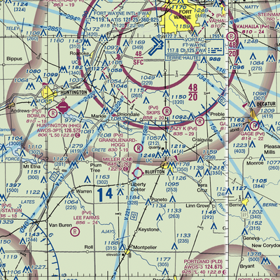 Mayer Airport (IN72) VFR Sectional  Gaming Mouse Pad