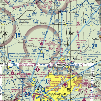 Windy Knoll Airport (IN51) VFR Sectional  Gaming Mouse Pad