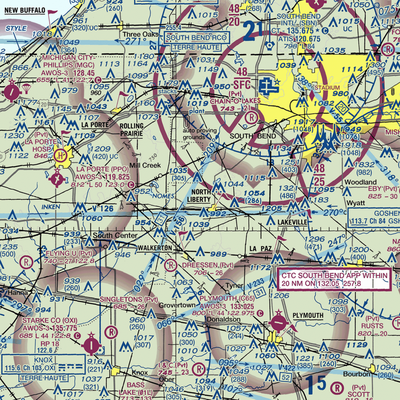 Stewarts Green Acres Airport (IN38) VFR Sectional  Gaming Mouse Pad