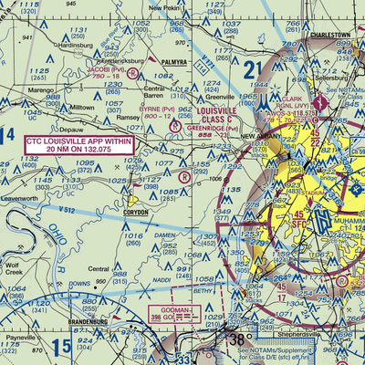 Greenridge RLA Restricted Landing Area (IN14) VFR Sectional  Gaming Mouse Pad