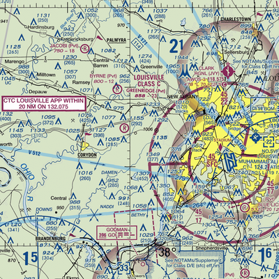 Lanesville Skyways Airport (IN13) VFR Sectional  Gaming Mouse Pad