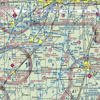 Corn Field (IL95) VFR Sectional  Gaming Mouse Pad