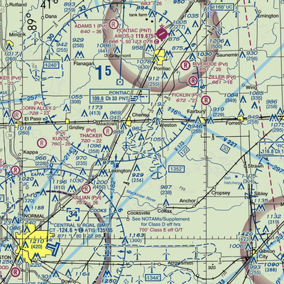 Mays Aviation Airport (IL63) VFR Sectional  Gaming Mouse Pad