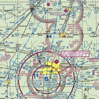 Mc Culley Airport (IL56) VFR Sectional  Gaming Mouse Pad