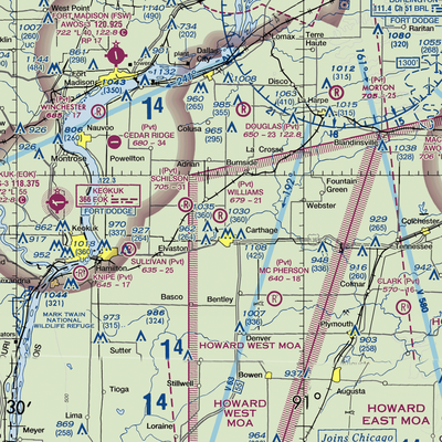 Williams Airport (IL52) VFR Sectional  Gaming Mouse Pad