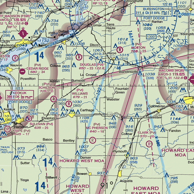 Brooks Ranch Airport (IL46) VFR Sectional  Gaming Mouse Pad