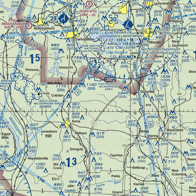 Houseman Airport (IL16) VFR Sectional  Gaming Mouse Pad