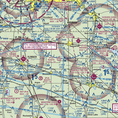 Rust's Landing Airport (II95) VFR Sectional  Gaming Mouse Pad