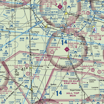 Sommers Airport (II79) VFR Sectional  Gaming Mouse Pad