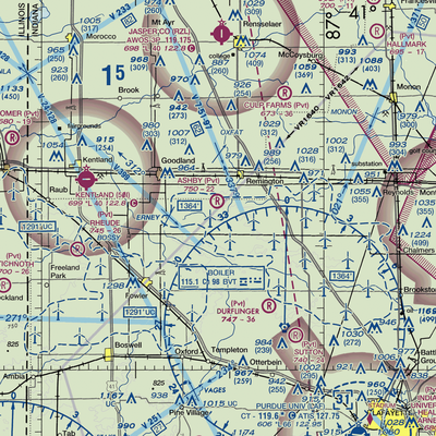 Ashby Airport (II26) VFR Sectional  Gaming Mouse Pad