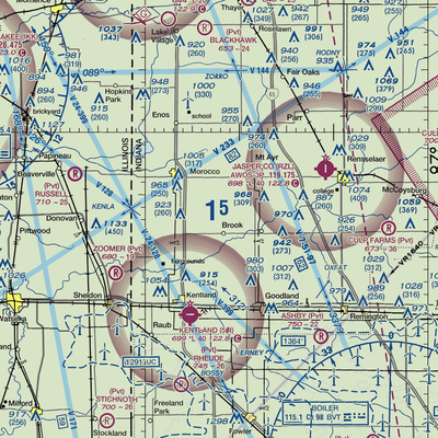 North West Indiana Air Airport (II04) VFR Sectional  Gaming Mouse Pad