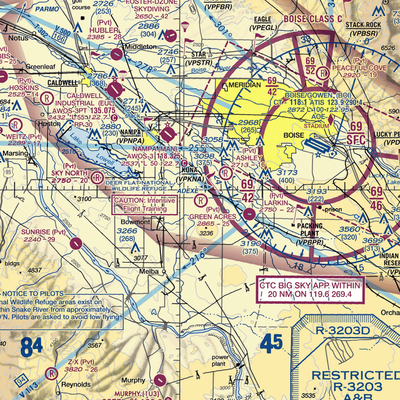 Green Acres Airport (ID68) VFR Sectional  Gaming Mouse Pad