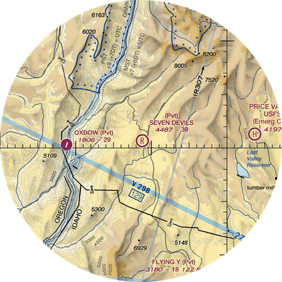 Seven Devils Airport (ID17) VFR Sectional Sticker (30 mile)