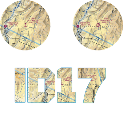 Seven Devils Airport (ID17) VFR Sectional Sticker Pack