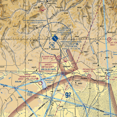 Sluder Airstrip (ID16) VFR Sectional  Gaming Mouse Pad