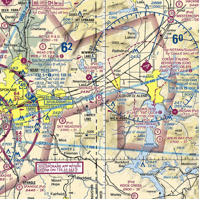 Nichols Ranch Airport (ID07) VFR Sectional  Gaming Mouse Pad