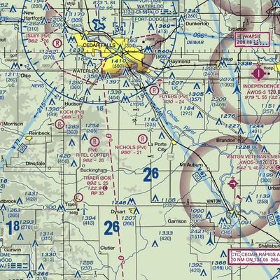 Nichols Airport (IA97) VFR Sectional  Gaming Mouse Pad