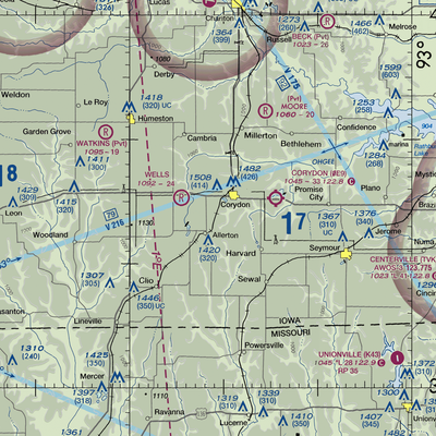 Cobb Farm Airport (IA76) VFR Sectional  Gaming Mouse Pad