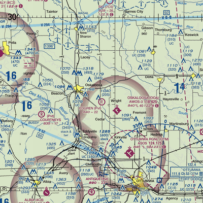 Edgren Airport (IA63) VFR Sectional  Gaming Mouse Pad