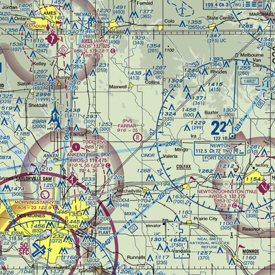 Farrar Airport (IA56) VFR Sectional  Gaming Mouse Pad