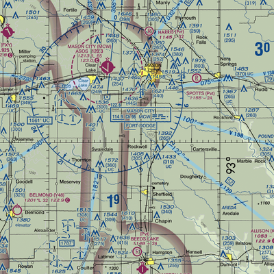 Dad's Field (IA33) VFR Sectional  Gaming Mouse Pad