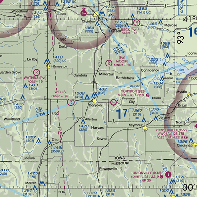 Grismore Airport (IA07) VFR Sectional  Gaming Mouse Pad