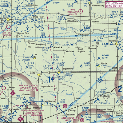 Sig-Nor Airport (IA06) VFR Sectional  Gaming Mouse Pad