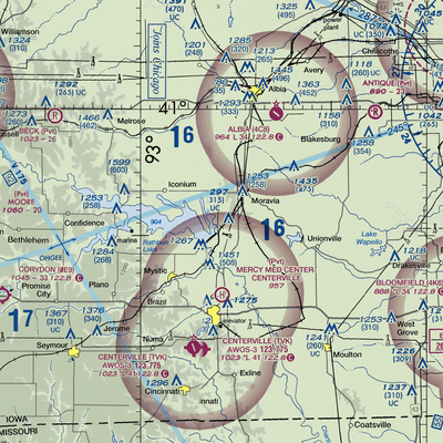 Rathbun Lake Airport (IA05) VFR Sectional  Gaming Mouse Pad